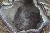 Crystal Filled Dugway Geode (Polished Half) #121723-1